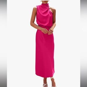 Elegant Pink Sleeveless Dress